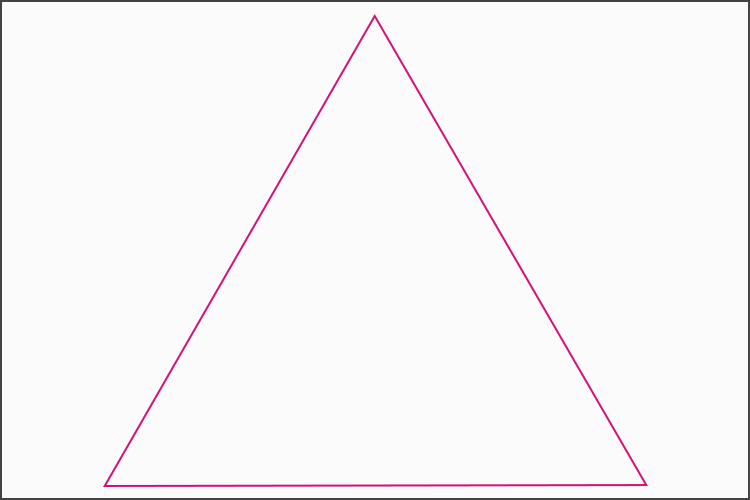 Εικονογράφηση που δείχνει μια τριγωνική σύνθεση
